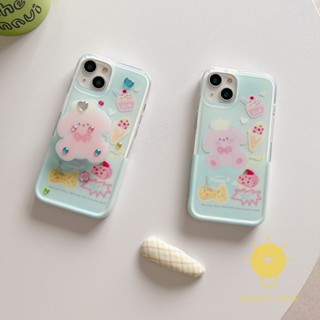 For เคสไอโฟน 14 Pro Max [Cheese Sweet Ice Cream] เคส Phone Case For iPhone 14 Pro Max Plus 13 12 Mini 11 For เคสไอโฟน11 Ins Korean Style Retro Classic Couple Shockproof Protective TPU Cover Shell