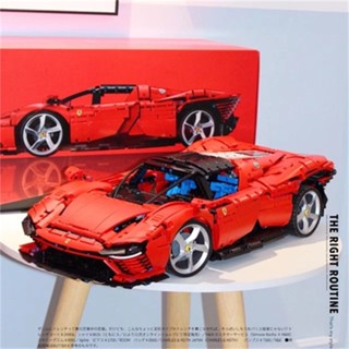 บล็อกตัวต่อรถยนต์ เทคโนโลยี Ferrari Daytona SP3 1: 8 (3700 ชิ้น) ของเล่นสําหรับเด็ก