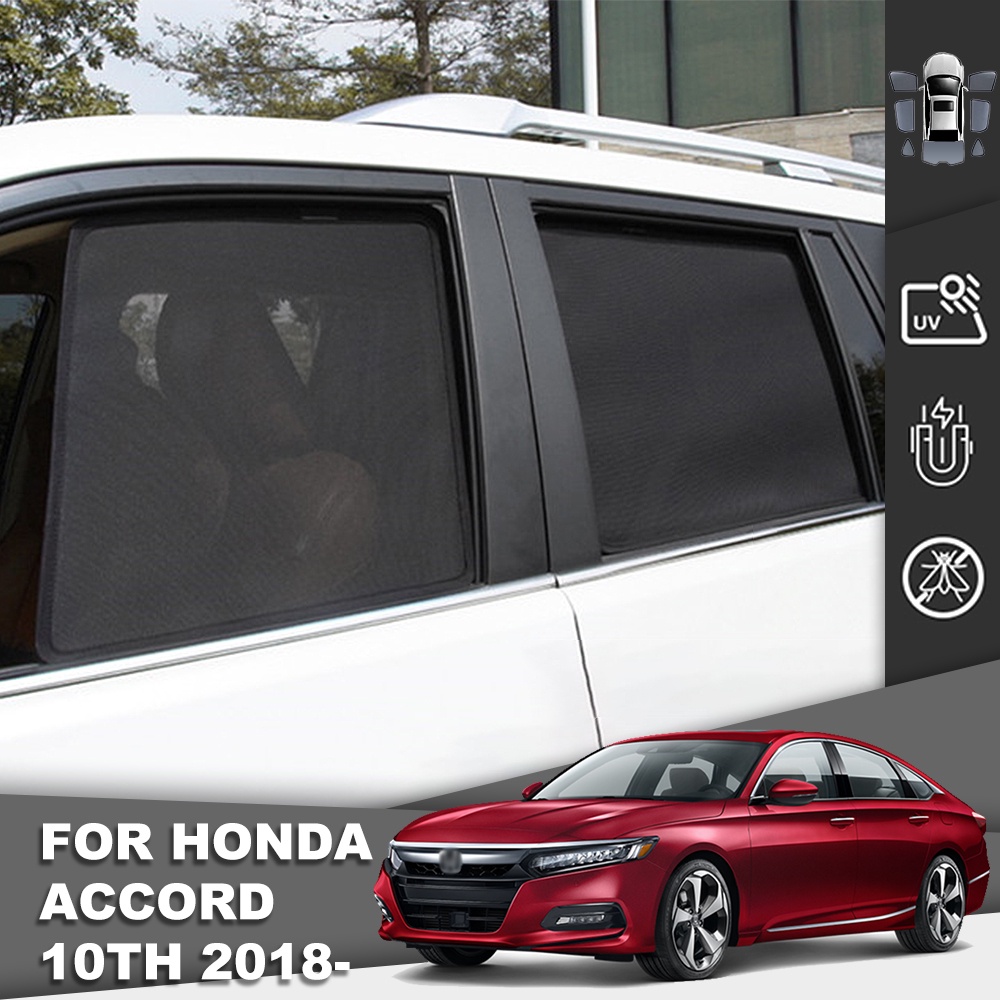 ม่านบังแดดแม่เหล็ก ด้านหน้า และด้านหลัง สําหรับ Honda Accord 10TH 2017-2022