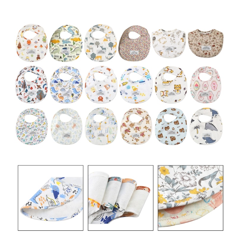WIT ผ้ากันเปื้อนเด็กสําหรับกินทารกแรกเกิด Drool Bib ผ้าพันคอคอกันน้ํา Terry-cloth Bib Burp ผ้าทารก T