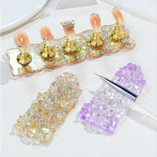 ขาตั้งสำหรับฝึกเพ้นท์เล็บ / ที่วางปากกาเล็บ / แท่นโชว์แผ่นฝึกทำเล็บสีเมจิก / อุปกรณ์ประกอบฉากแต่งเล็บคริสตัล / ฝึกติดเล็บปลอม