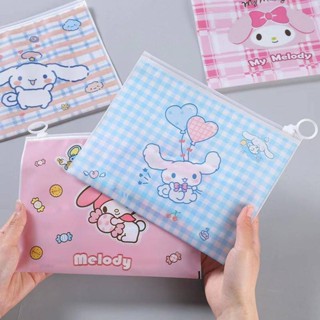 กระเป๋าดินสอ ลายสัตว์ Sanrio Mymelody Cinnamoroll 4 แบบ สําหรับใส่เครื่องเขียน โรงเรียน