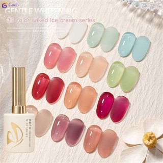 Miss Gooey สีทาเล็บเจล ยาทาเล็บเจล สีนู้ด กึ่งโปร่งใส UV LEDสําหรับตกแต่งเล็บ แบบใส สุขภาพดี ยาทาเล็บเจลน้ำแข็ง 【goob】