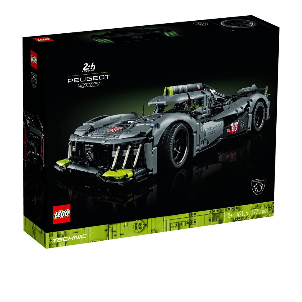 LEGO 42156 Technic PEUGEOT 9X8 24H Le Mans Hybrid Hypercar (1775 ชิ้น)
