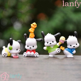 Lanfy โมเดลฟิกเกอร์ รูปการ์ตูนสุนัข Pochacco เหมาะกับของขวัญ สไตล์ญี่ปุ่น ของเล่นสะสม สําหรับตกแต่งเค้ก