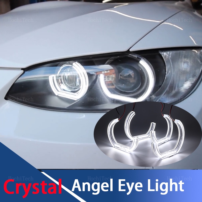 C รูป LED สีขาว Angel Eye Halo แหวนไฟวิ่งกลางวันสําหรับ BMW X1 X3 X5 X6 E70 E71 Z3 Z4 E30 E32 E34 E3