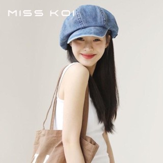 Misskoi [พร้อมส่ง] หมวกเบเร่ต์ ขนาดใหญ่ ทรงแปดเหลี่ยม เข้ากับทุกการแต่งกาย แฟชั่นฤดูใบไม้ผลิ ฤดูใบไม้ร่วง สไตล์คาวบอย สําหรับผู้หญิง