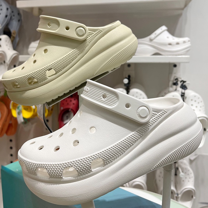 croc แท้ CRUSH Clog รองเท้าแตะพื้นหนา รองเท้าไปทะเล# 207521