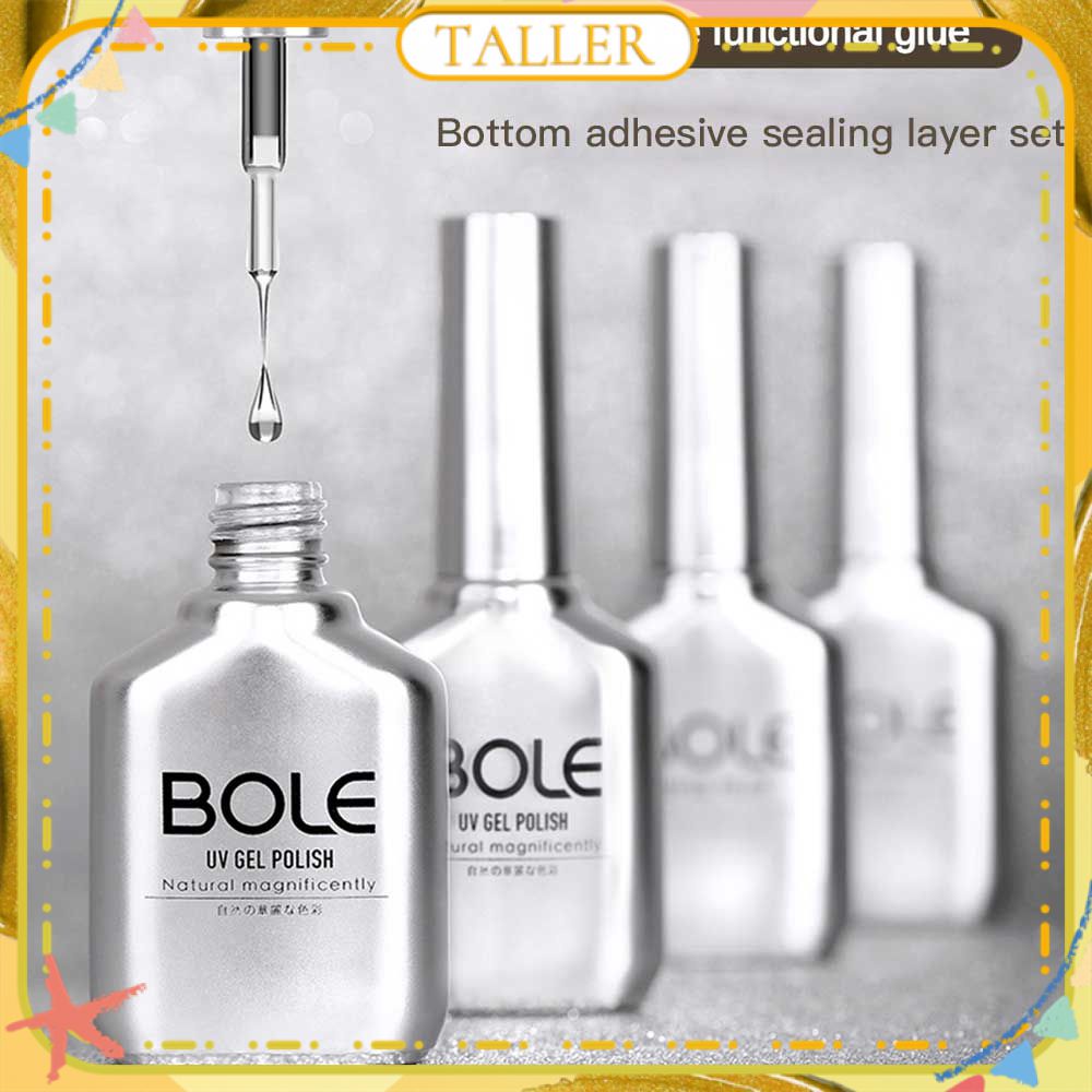 Ready Stcok Bole Nail Functional Polish Gel Base Coat Top Coat Set Reinforcement Anti Warping Frosted Uv Led Phototherapy Glue Nail Art For Nail Shop สูง16G