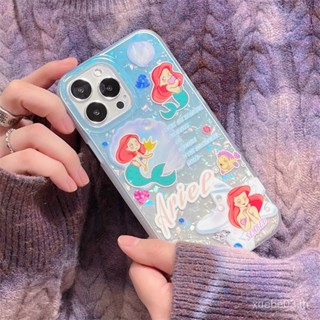 เคสโทรศัพท์มือถือแบบแข็ง กันกระแทก ลายการ์ตูนนางเงือก สองชั้น สําหรับ iPhone 14 13 12 11 12Pro 12Promax 13Promax 14Promax 14Promax 14Promax 14plus