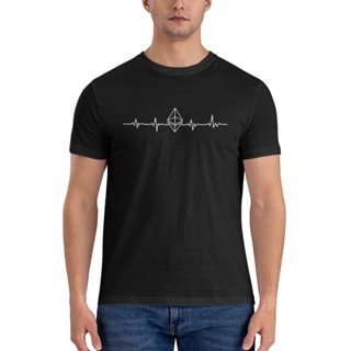 ใหม่ล่าสุด เสื้อยืด ผ้าฝ้าย พิมพ์ลาย Ethereum Heartbeat Currency Crypto Cryptocurrency Eth สําหรับผู้ชาย