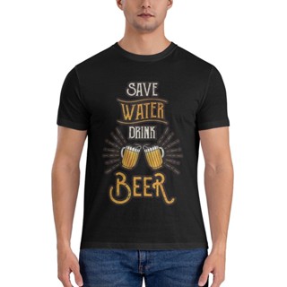 เสื้อยืด พิมพ์ลายเบียร์ Save Waer Drink สําหรับผู้ชาย