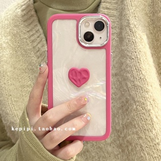 เคสโทรศัพท์มือถือ กันกระแทก ลายหัวใจ ดอกกุหลาบ สีแดง สําหรับ Apple Iphone 14promax 13 12 11 14pro 13pro 14