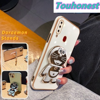 เคส Vivo Y17 เคส Vivo Y12 เคส Vivo Y15 เคส Vivo Y11 Case Vivo Y16 Case Vivo Y35 Case Vivo Y22 Case Vivo Y22S Cover Vivo X23 Case Vivo X27 Pro Case Cartoon Jingle Cat Cute Anime Doraemon Folding Stand Phone Holder Case TD โทรศัพท์มือถือ