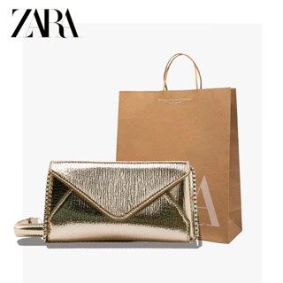 Zara กระเป๋าสะพายไหล่ ทรงสี่เหลี่ยม ใบเล็ก ใส่โทรศัพท์มือถือได้ แฟชั่นสําหรับสตรี