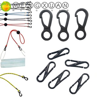 MENGXUAN Clip Hook Plastic Buckle 100pcs/set Glasses Chain Buckle Small Carabiner Snap Jewelry Accessories DIY Keychain 8-Shaped Anti-lost Rope Hook