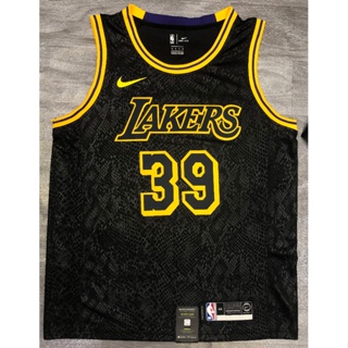 เสื้อกีฬาแขนสั้น ลายทีม Motion NBA jersey Los Angeles Lakers No. เสื้อกีฬาบาสเก็ตบอล 39 HOWARD สีดํา 558052