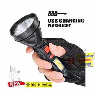 ไฟฉาย แรงสูง L-830 Flashlight USB Rechargeable OSL+ COB Work Light 4โหมด