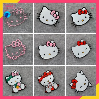 สติกเกอร์สะท้อนแสง ลาย Hello Kitty สําหรับติดตกแต่งกระจกมองหลังรถยนต์