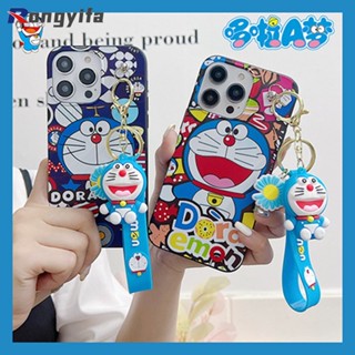 เคสโทรศัพท์มือถือ TPU นิ่ม ลายการ์ตูนโดราเอมอนน่ารัก พร้อมจี้พวงกุญแจ สําหรับ OPPO A53 A33 A32 A31 A9 A5 2020 A52 A72 A92 A53S 4G A8 Reno Z F11 F9 Pro F5 F1S A57 2016 A39