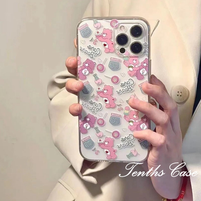 เคสโทรศัพท์มือถือ ลายการ์ตูนหมีน่ารัก สําหรับ OPPO A18 A78 A17K A57 A77 A76 A96 A95 A93 A74 A55 A54 A16 A16k A15 A53 A33 A32 A31 A9 A5 A5s A3s Reno8T 7Z 6Z 5Z 5 A94 A92 A52 F11