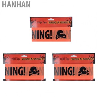 Hanhan Halloween Warning Tape  3 Pack Halloween Caution Tape Adjustable Length  for Halloween Party