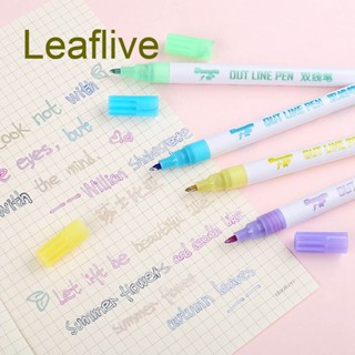 Leaflive ปากกาวาดภาพ สองเส้น 8 ชิ้น/ชุด