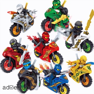 Adven บล็อคตัวต่อ รูปการ์ตูนอนิเมะ Ninjago 31050 ขนาดเล็ก ของขวัญวันเกิด สําหรับรถจักรยานยนต์ 8 ชิ้น