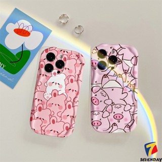 เคสโทรศัพท์มือถือ ขอบโค้ง ลายกระต่าย หมูน่ารัก 3D สําหรับ Redmi 10 9 9A A1 10A A2 9T 10C 9C NFC POCO M3 Redmi Note 11 12 10 Pro Note 9 8 Note 10s 11s ผ้าคลุม