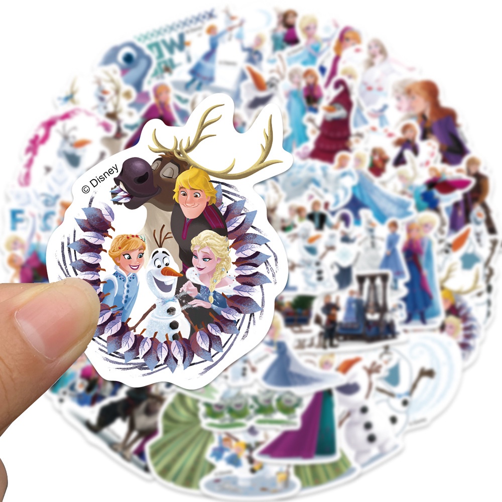 (ที่ได้รับอนุญาต) สติ๊กเกอร์ PVC กันน้ําลายการ์ตูน Frozen Disney 50 ชิ้น ราคา ถูกที่สุด ดีลบีเคเค แกลเลอรีภาพที่ 7