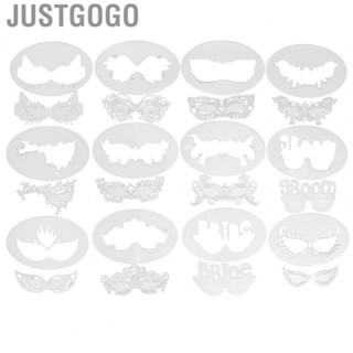 Justgogo Body Painting Templates Body  Stencils Washable 12 Pattern For  For