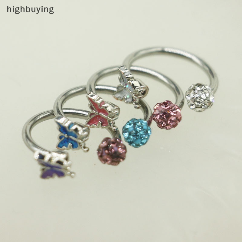 [highbuying] 1 ชิ้น แหวนสเตนเลส รูปผีเสื้อ ลิป ลาเบรต เกือกม้า เครื่องประดับร่างกาย ราคา ลาเบรต แนวตั้ง ใหม่ พร้อมส่ง