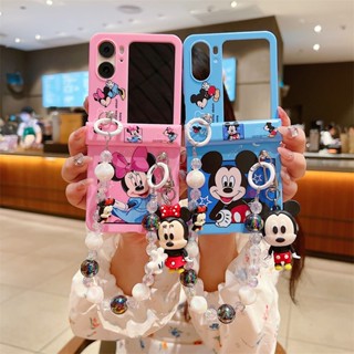 เคสโทรศัพท์มือถือ PC แข็ง ปิดด้านหลัง ลาย Mickey Family พร้อมบานพับ สําหรับ OPPO Find N2 Flip 5G