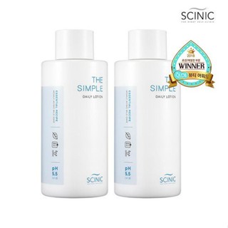 [Scinic] The Simple Calming Toner โทนเนอร์ 300 มล. + The Simple Daily Lotion 260 มล.