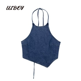 Uibey เสื้อกั๊ก สายคล้องคอ เปิดหลัง อเนกประสงค์ สไตล์คาวบอย 8450