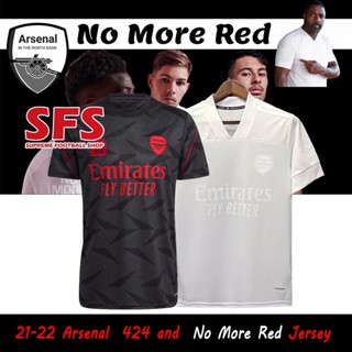 【SFS】เสื้อยืดกีฬาแขนสั้น ลายทีมชาติฟุตบอล Arsenal Jersi 424 2021-22 ชุดเยือน สีแดง ไซซ์ S-2XL