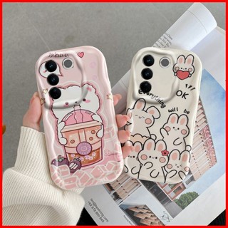 เคส Vivo V27 เคส Vivo V27E เคส Vivo V27 5G tpu สไตล์การ์ตูนน่ารัก ชานม หมีน้อย dindang กระต่ายน้อย สําหรับ XXNY