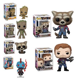 ใหม่ ฟิกเกอร์ Funko POP Guardians of the Galaxy 3 Rocket Raccoon Groot Star Lord Yondu สําหรับตกแต่งบ้าน