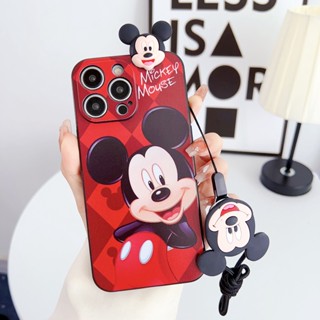 Huawei P30 Pro P30 P20Pro P20 P30LITE P20LITE Y9 2019 Y9S เคสโทรศัพท์ การ์ตูนมิกกี้ น่ารัก ซิลิโคนนิ่ม สีชมพู เคส พร้อมขาตั้ง สายคล้อง