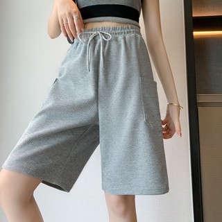 3115# Waffle sports shorts womens summer casual slim ins trendy running five-point pants