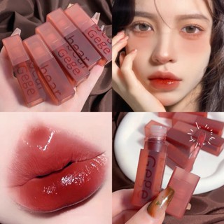 Gege Bear Velvet Matte Liquid Lip Glaze / ลิปกลอส กันน้ํา ติดทนนาน / ลิปสติก ลิปกลอส ความงาม / ลิปทินท์ เครื่องสําอาง สไตล์เกาหลี