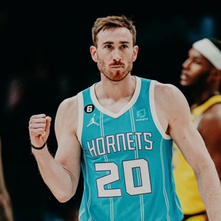 เสื้อกีฬาบาสเก็ตบอลแขนสั้น ลายทีม Charlotte Hornet 22-23 Season Jersey No.20 Gordon Hayward สําหรับผู้ชาย