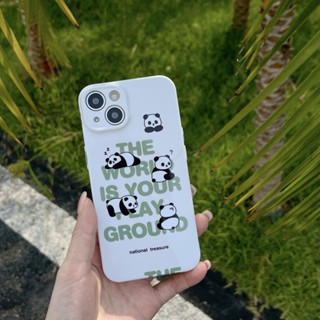 เคสโทรศัพท์มือถือแบบแข็ง ลายแพนด้า พร้อมขาตั้ง สําหรับ IPhone 11 12 12Pro 12ProMax 13 13Pro 13ProMax 14 14Pro 14ProMax