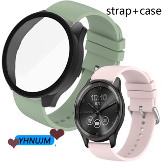 Garmin Vivomove สายซิลิโคน กีฬา สําหรับ Garmin Vivomove เทรนด์ กรอบ สร้อยข้อมือ อุปกรณ์เสริม TPU ฟิล์มกันรอยหน้าจอ