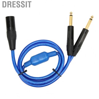 Dressit XLR Male To Dual 1/4 Inch Cable  Plug and Play XLR To Dual 6.35mm Cable Low Signal Loss  for KTV