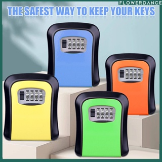 Key Locker Storage Wall Mount Key Safe Box Numbering Lock Key Storage Lock Box 4 Digits Password Locker For Airbnb Flower