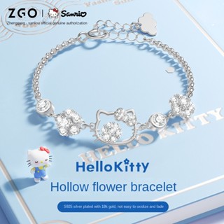 SANRIO Zgo สร้อยข้อมือเงิน ลาย Hello Kitty เครื่องประดับ สําหรับแฟนสาว -0605