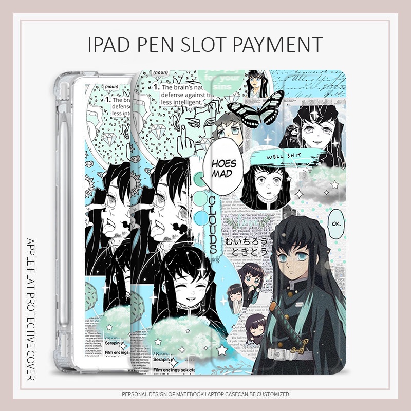 เคส ลายการ์ตูนดาบพิฆาตอสูร Tokitou Muichirou สําหรับ iPad mini4 5 6 air4 5 iPad gen7 8 9 gen10 2022 pro11