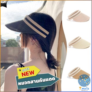 Tmala หมวก​สานครึ่งหัว หมวกสานกันแดด สไตล์เกาหลี  Sun hat