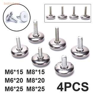[Initiatour] ขาเฟอร์นิเจอร์ เหล็ก กันลื่น ปรับได้ M6 M8 15 20 25 มม. 4 ชิ้น
